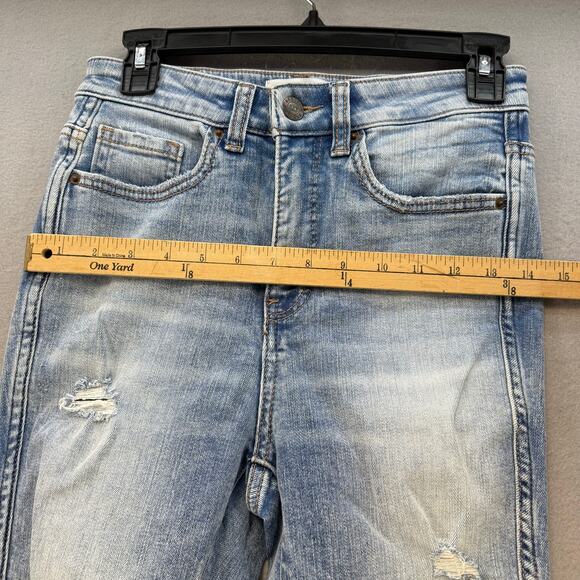 BKE Jeans Women's 26x29.5 (2) Light Blue Billie Slim Fit High Rise Flare Preppy - Picture 12 of 15